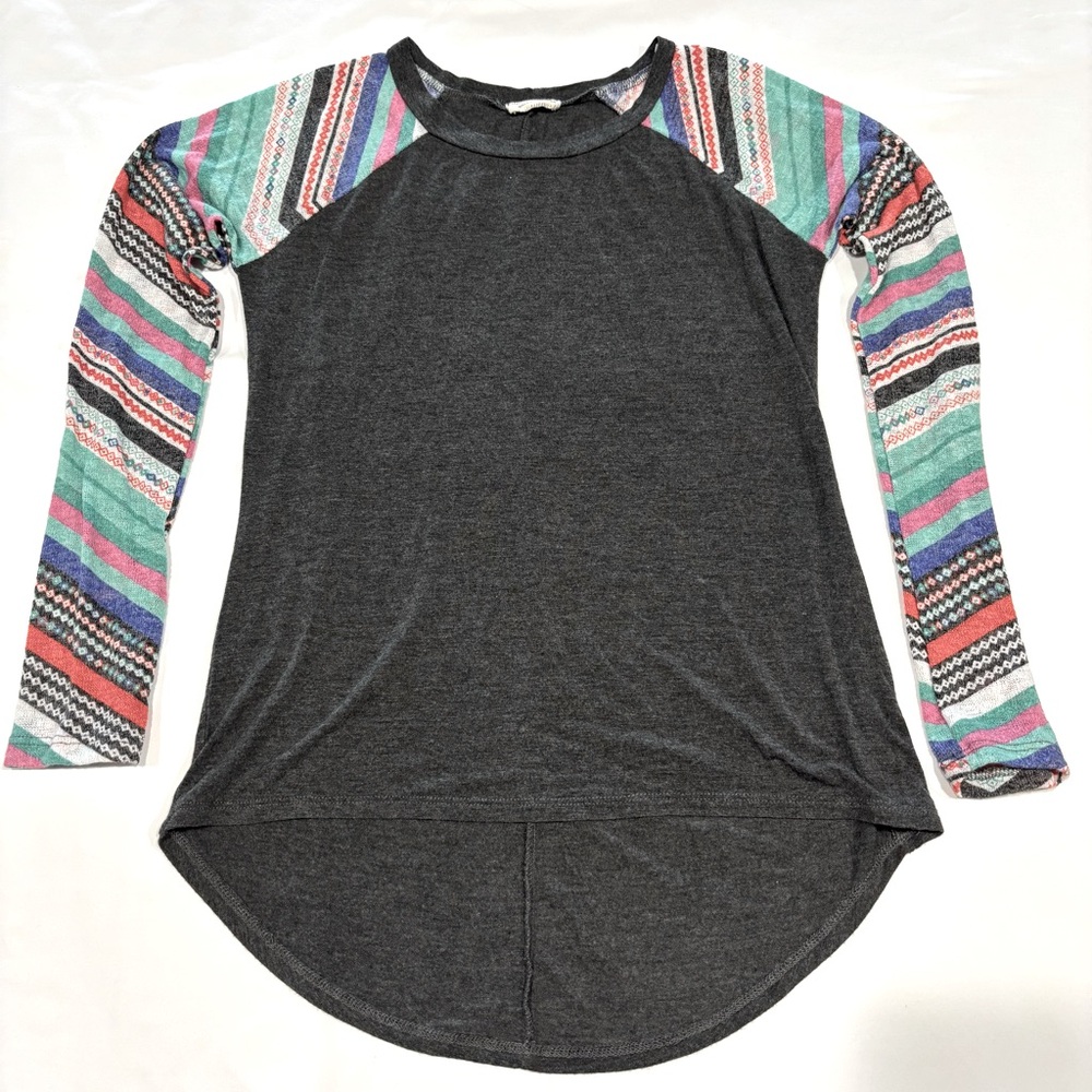 Flamingo Urban long sleeve colorful tunic hi/low bottom hem